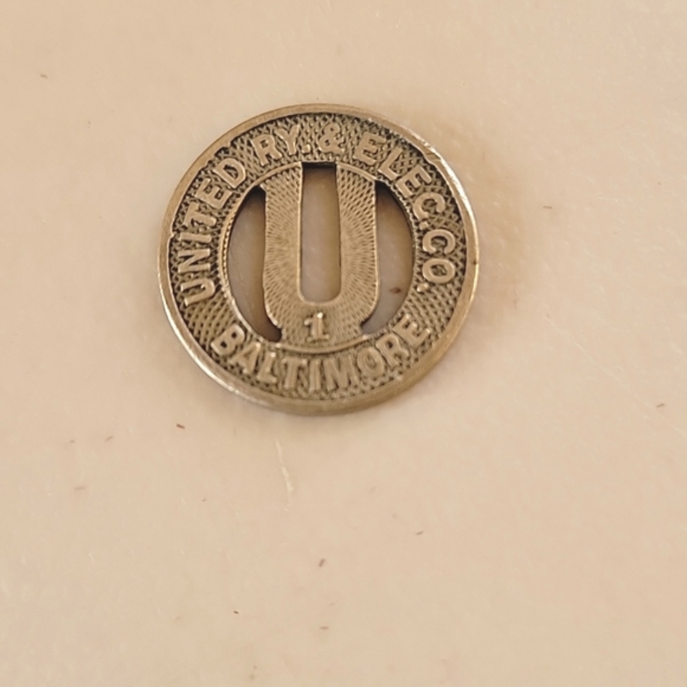 Good For One Fare Token United Ry. & Elec.Co. Baltimore